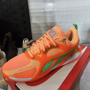 Jordan Orange Pulse and Ghost Green Sneakers